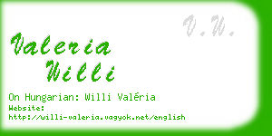 valeria willi business card